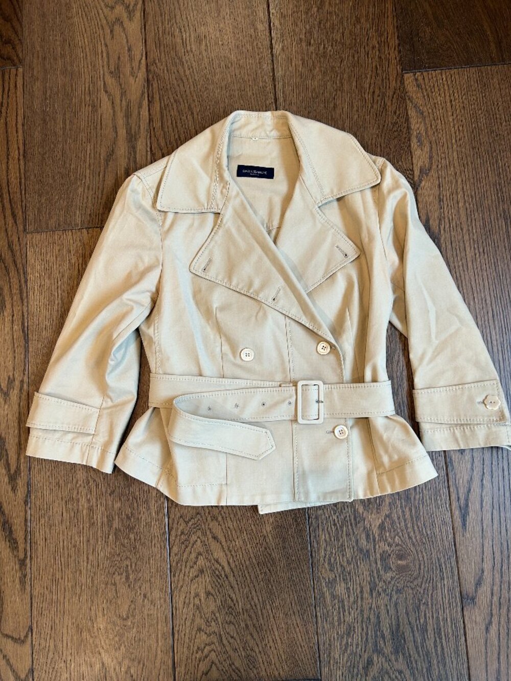 Piazza Sempione double-breasted short trench coat